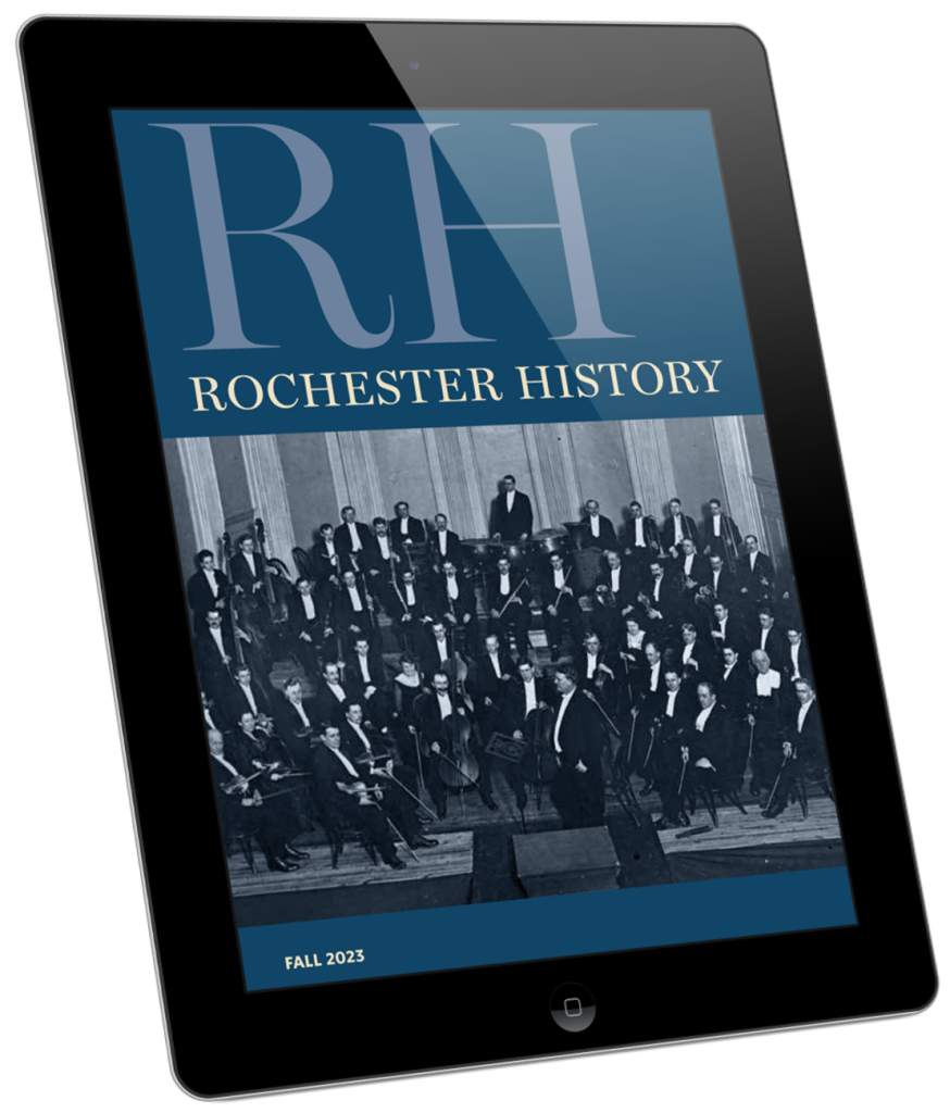 Rochester History on a tablet